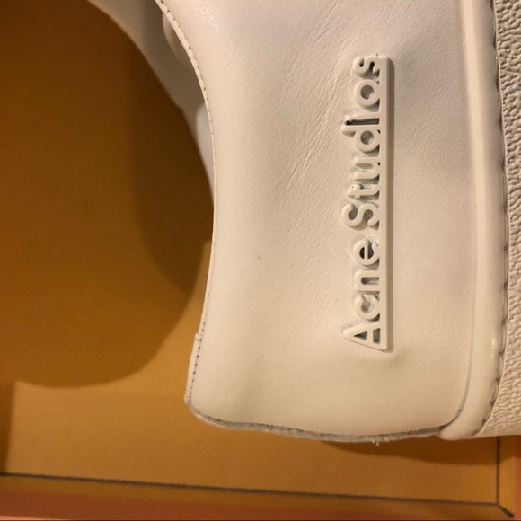 Acne Studios triple strap leather white sneakers - Picture 4 of 7